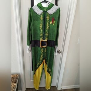 Elf Onesie Zip Up Pajamas/Costume Men's M